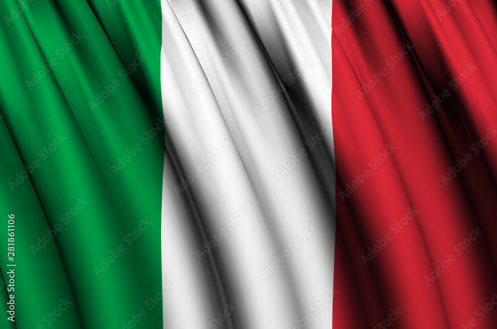 Italy waving flag illustration.