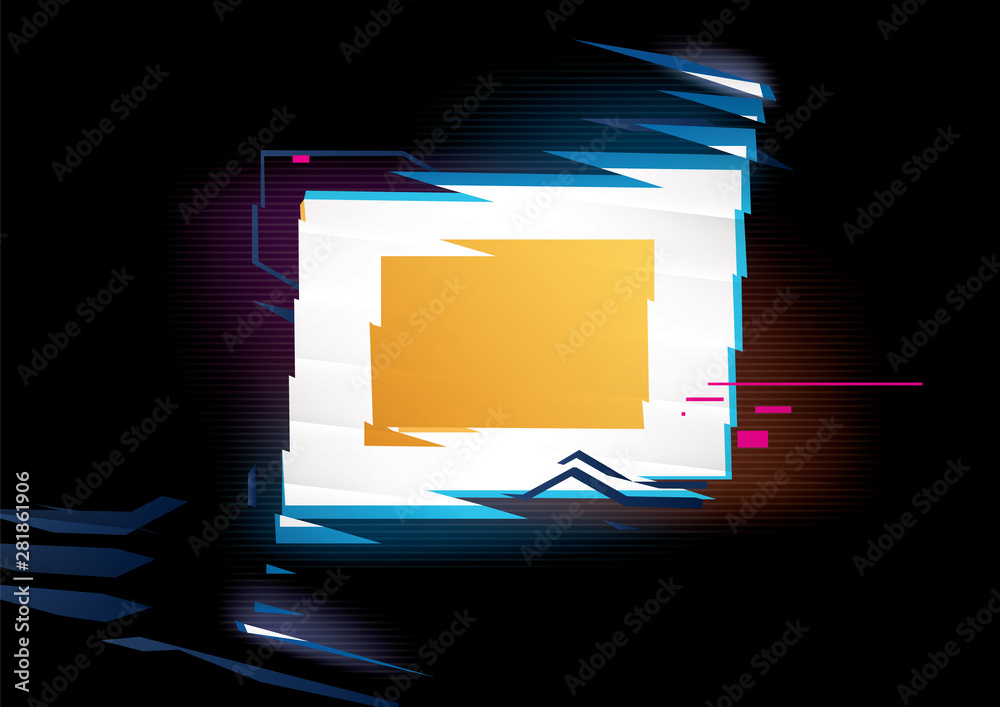 Glowing rectangle frame