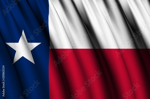 Texas waving flag illustration.