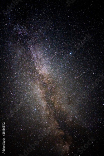 Milky way and shooting star