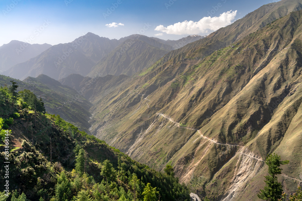 Naklejka premium The view around bharmour village