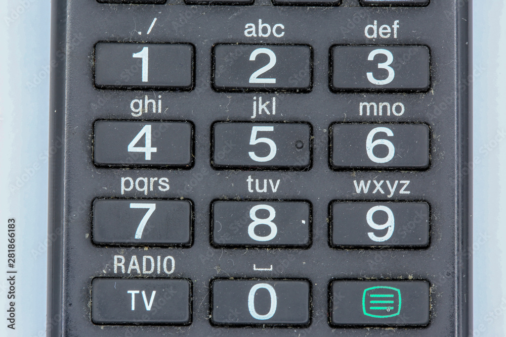 Remote control TV macro shot of buttons. Remote control TV macro shot of buttons.