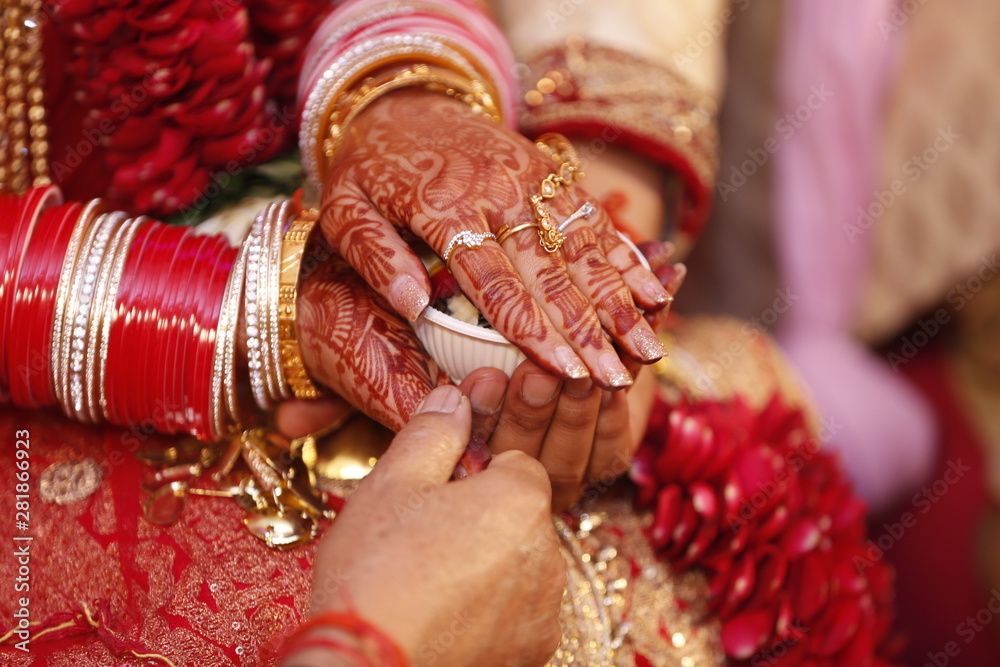 closeup of hands, wedding, bride and groom