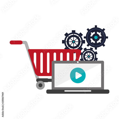 online shopping ecommerce sale cartoon