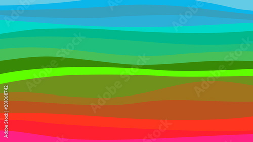 Stylized colorful hills. Bright abstract wallpaper pattern. Vector image.