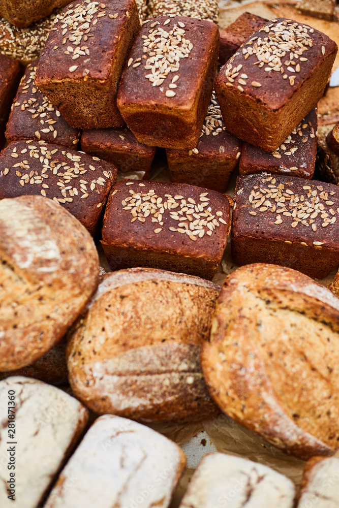 Fresh tasty fragrant handmade bread close-up. Homemade baking Fresh tasty fragrant handmade bread close-up. Homemade baking