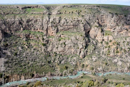 Aksu Canyon seen from Sayram-Ugam National Park in the southern province of the Republic of Kazakhstan