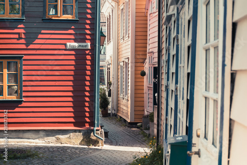 Bergen streets with wooden walls