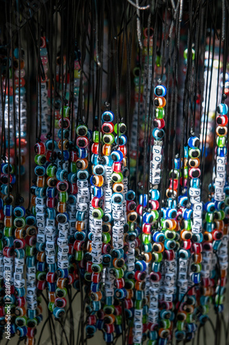 handmade bracelets with names in a traditional style