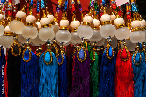 handmade in a traditional style, colorful decor