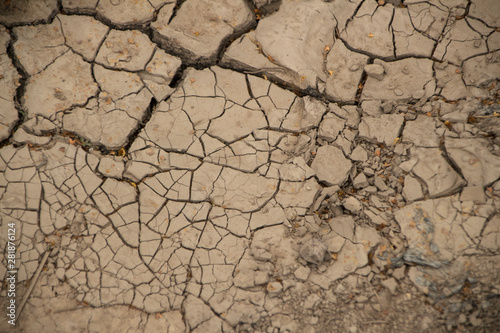 cracked clay from drought