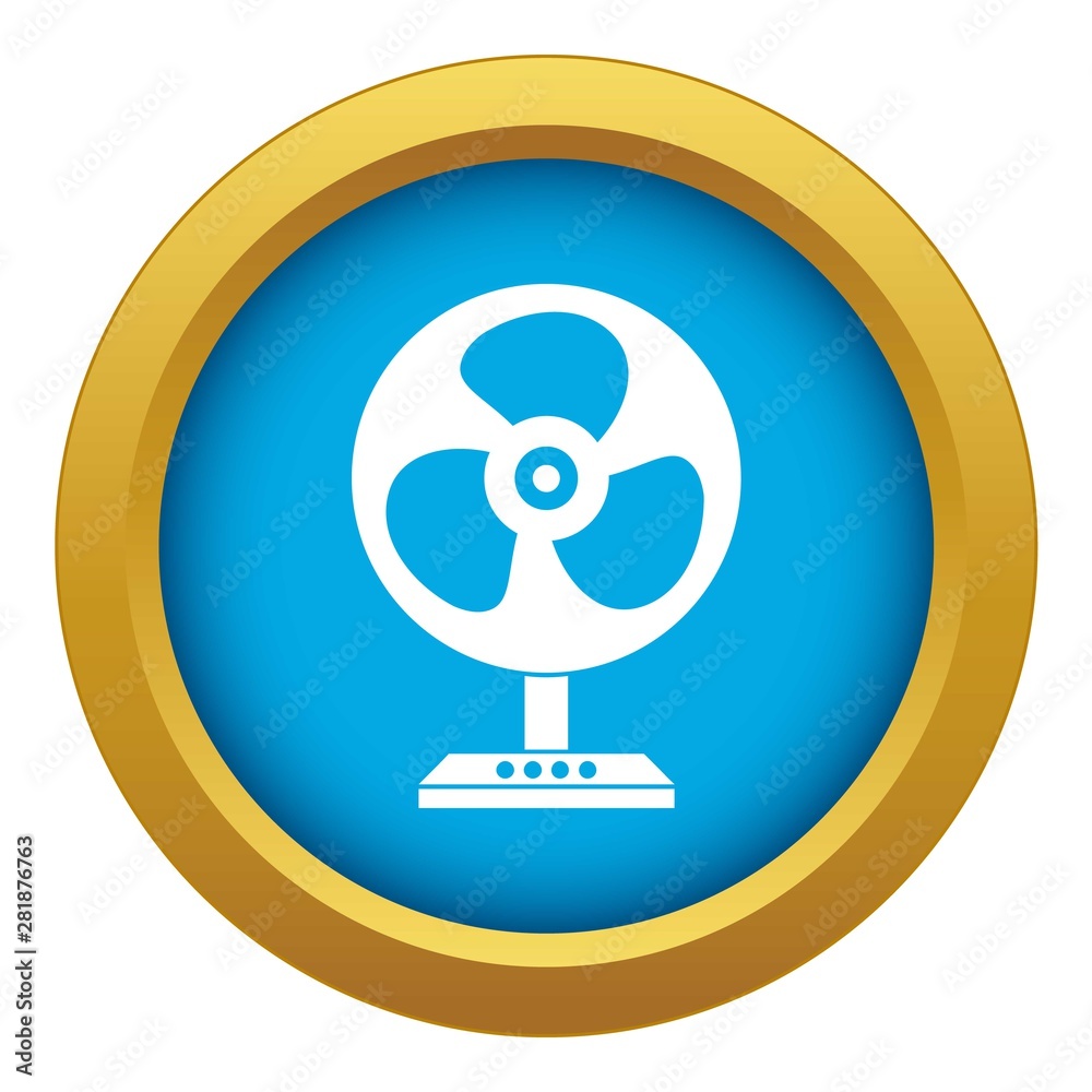 Fan icon blue vector isolated on white background for any design Fan icon blue vector isolated on white background for any design