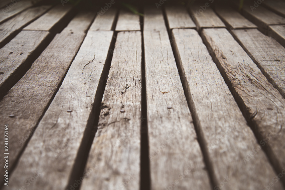 Close-up view of wooden wall surfaces for background and antique wooden floors Close-up view of wooden wall surfaces for background and antique wooden floors