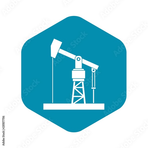 Oil pump icon. Simple illustration of oil pump vector icon for web