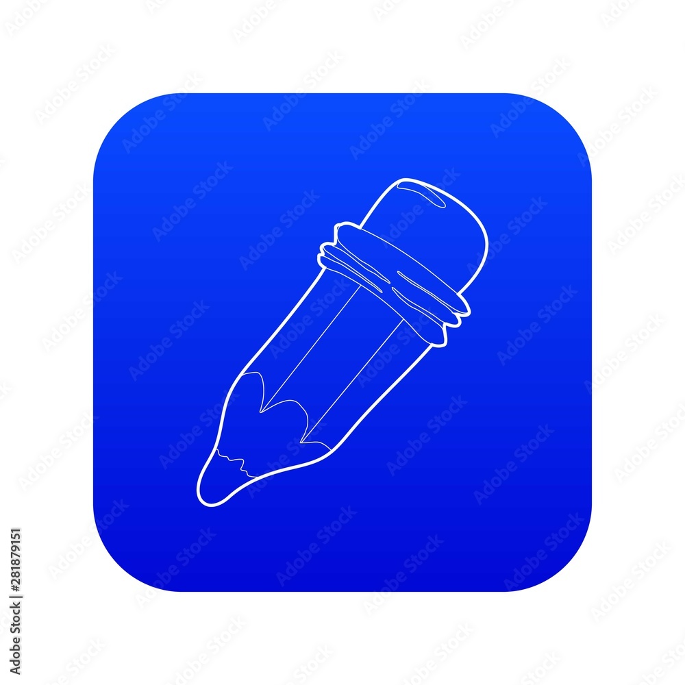 Pencil icon blue vector isolated on white background Pencil icon blue vector isolated on white background