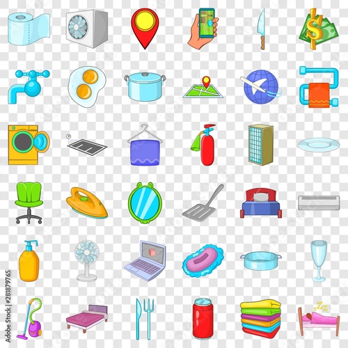 Fototapet Lodger icons set
