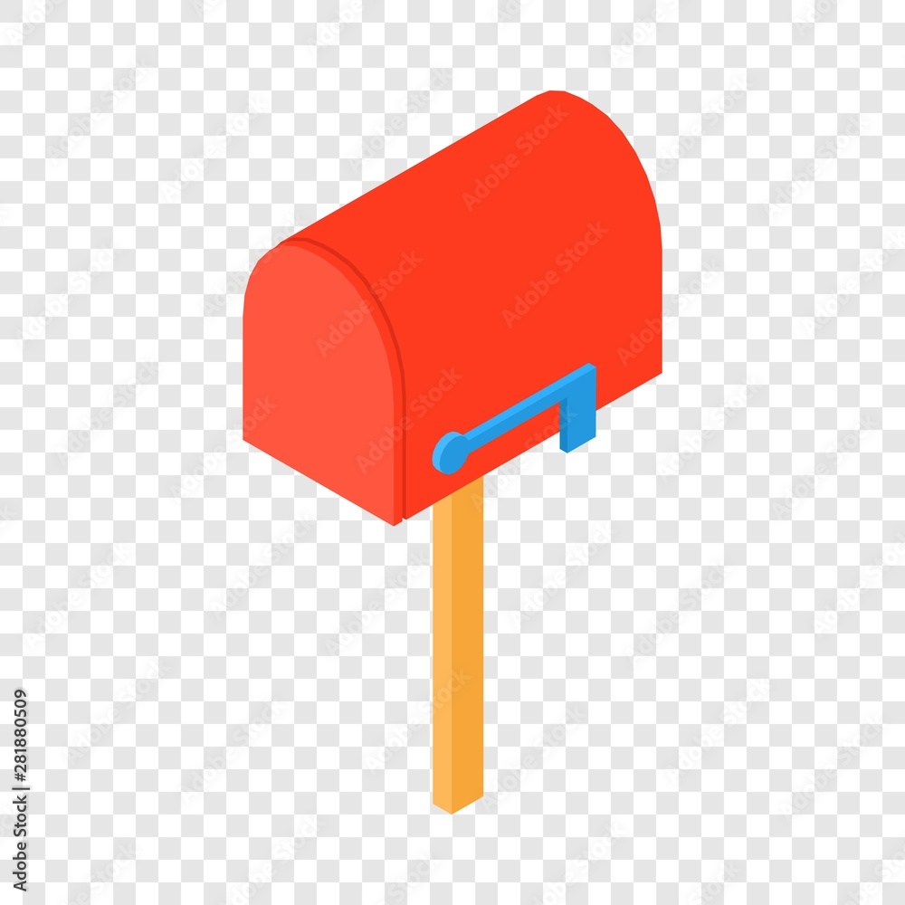 Close mailbox icon. Isometric illustration of close mailbox vector icon for web Close mailbox icon. Isometric illustration of close mailbox vector icon for web