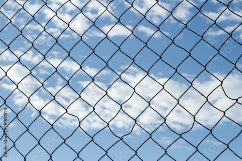 Mesh pattern and sky on the background