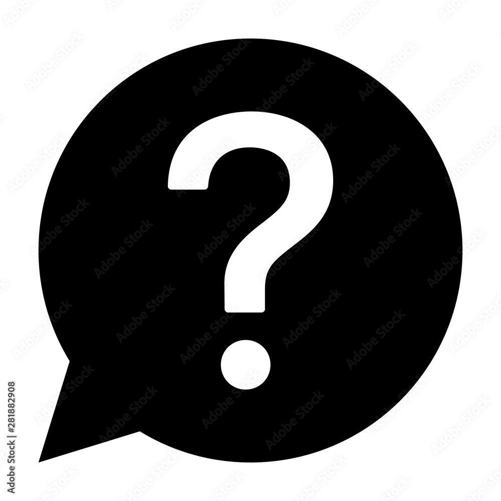 Question bubble or FAQ line art vector icon for apps and websites Question bubble or FAQ line art vector icon for apps and websites