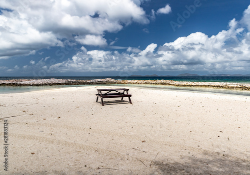 Saint Vincent and the Grenadines, Britannia bay, beach table, Mustique © Dmitry Tonkopi