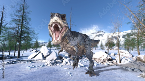 3D CG rendering of Dinosaurs