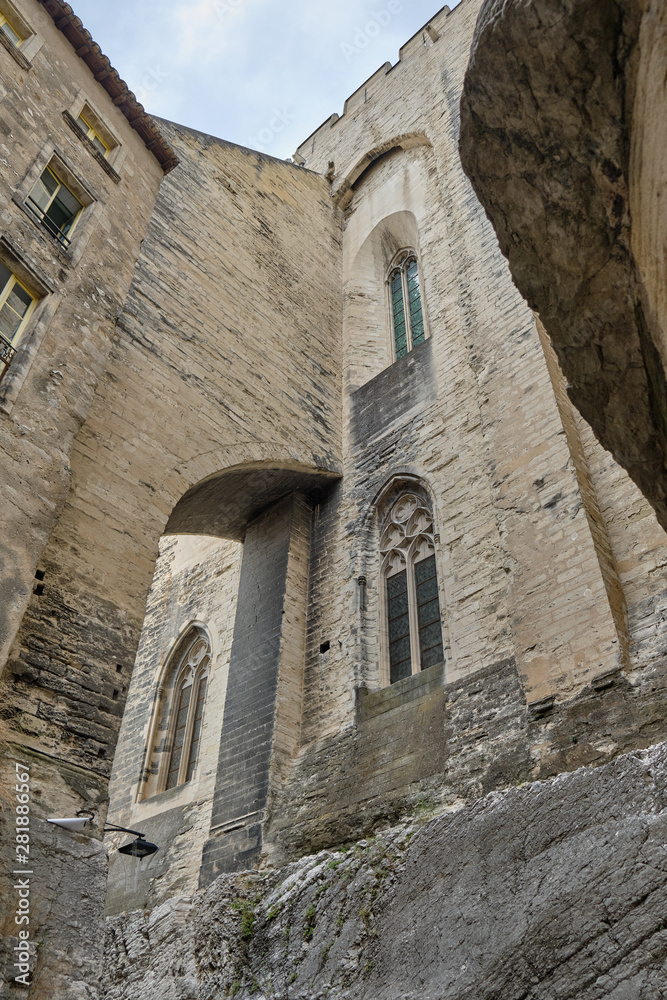 Flying buttress on the south side of Palais des Papes, Avignon