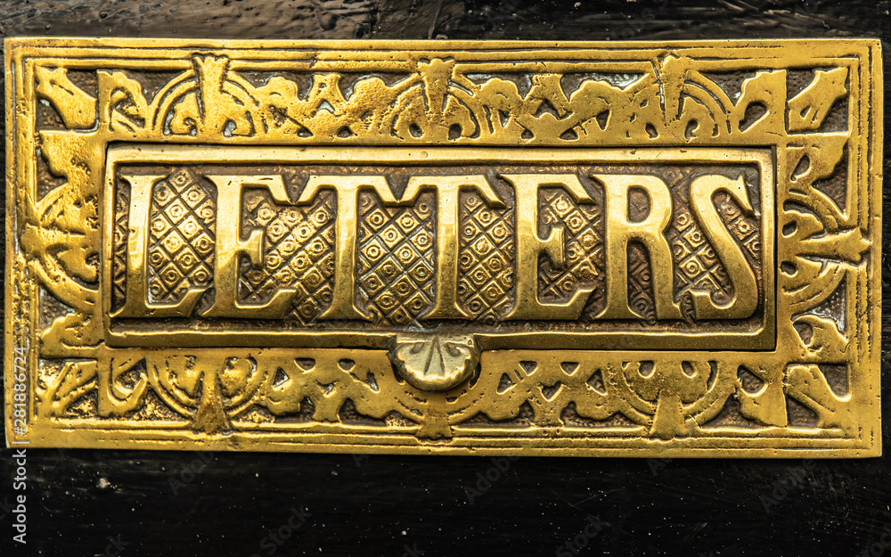 Interesting brass letterbox