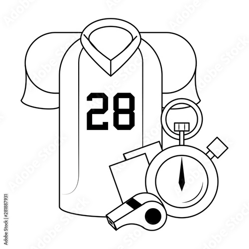 soccer football sport game cartoon in black and white
