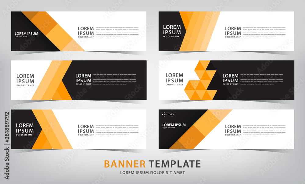 set of six abstract web banner templates, vector illustration set of six abstract web banner templates, vector illustration