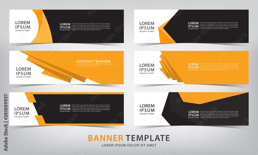 set of six abstract web banner templates, vector illustration set of six abstract web banner templates, vector illustration