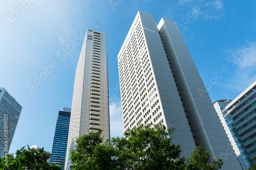 (東京都ｰ都市風景)夏空の下の新宿高層ビル群７