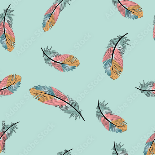 Pattern of bird feather © vipanee