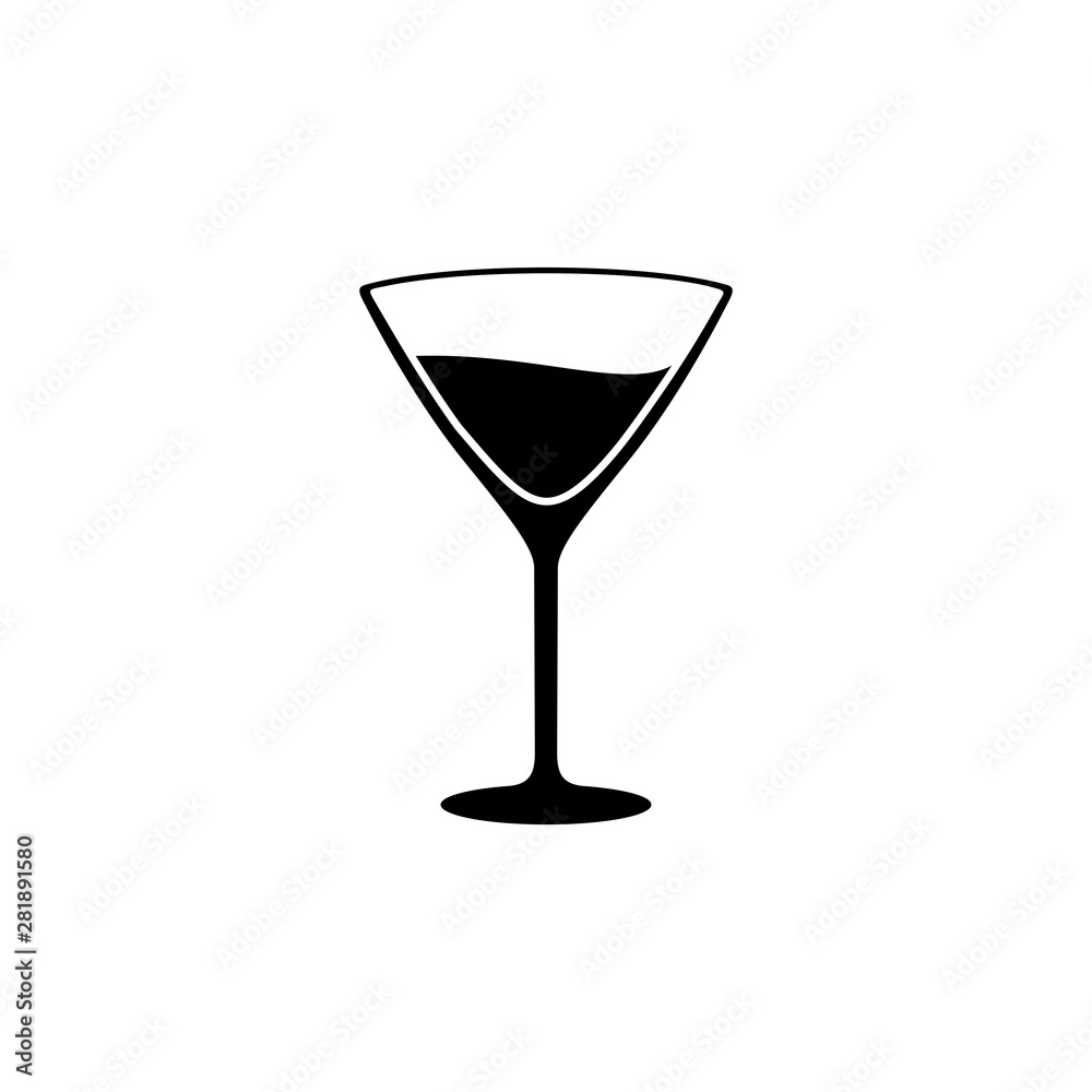 Glass cocktail icon, Glass cocktail vector Glass cocktail icon, Glass cocktail vector