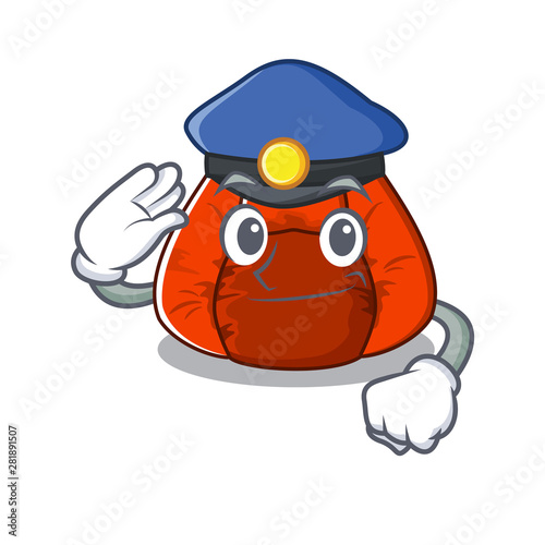 Police bean bag chair in cartoon shape