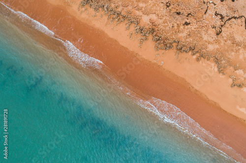 Western Australia Pilbara Kimberley Beach Red Sand Aerial photo
