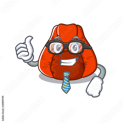 Businessman bean bag chair in a character