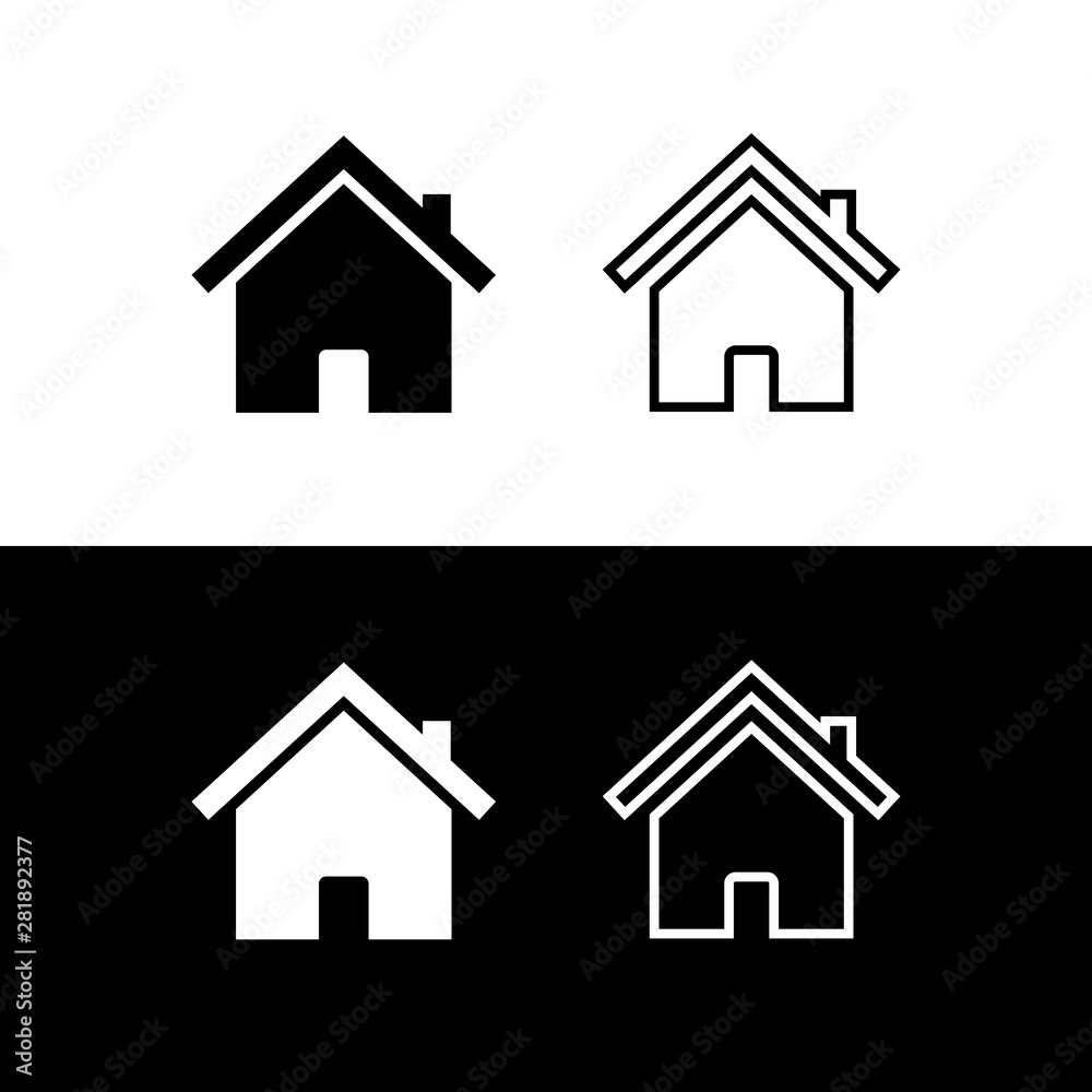 Home icon set vector. Home symbol set vector. House vector Home icon set vector. Home symbol set vector. House vector