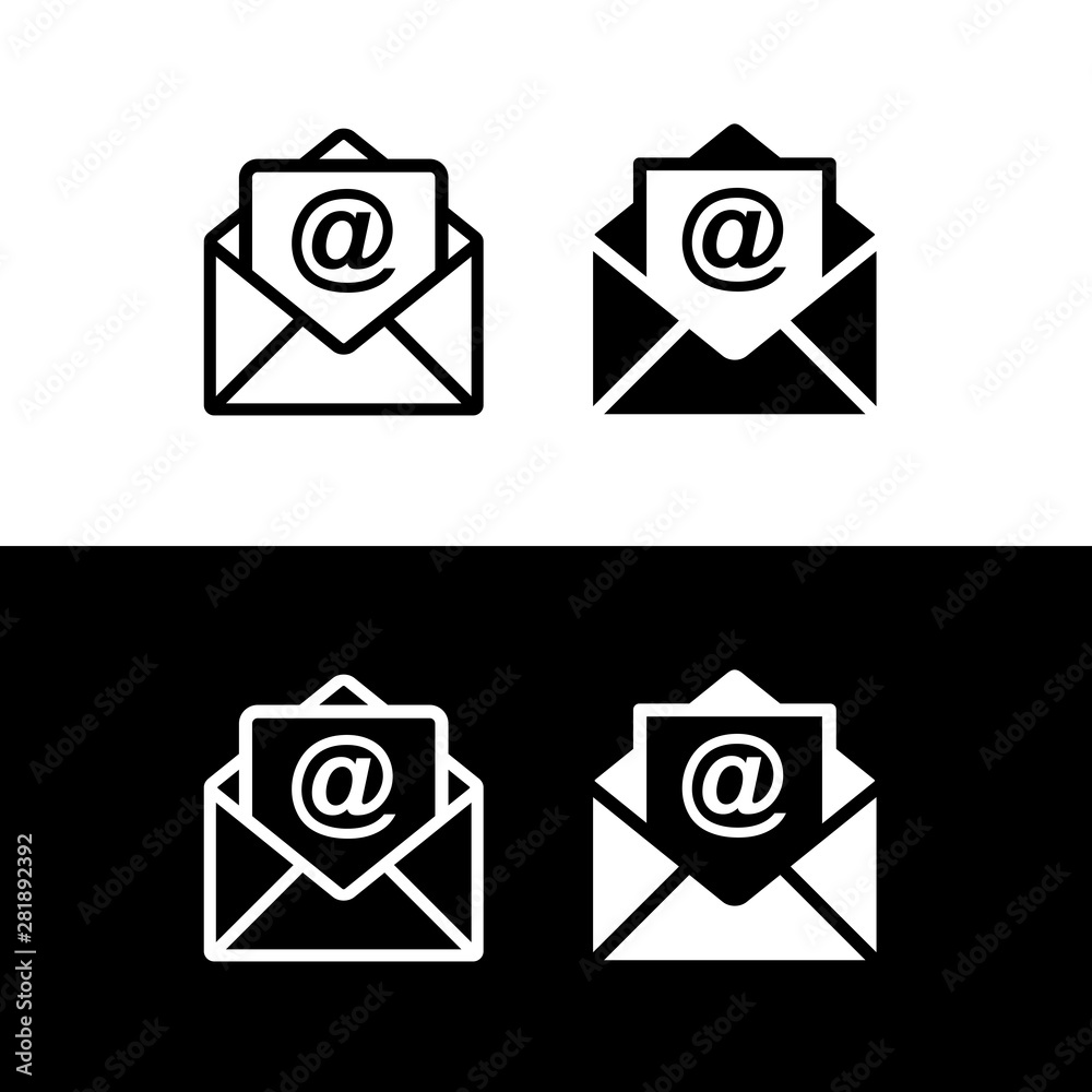 Mail icon set Vector. Envelope symbol set vector Mail icon set Vector. Envelope symbol set vector