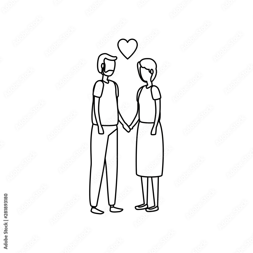 cute grandparents couple with heart cute grandparents couple with heart