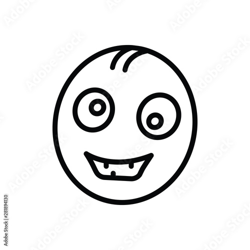 Black line icon for ugly 