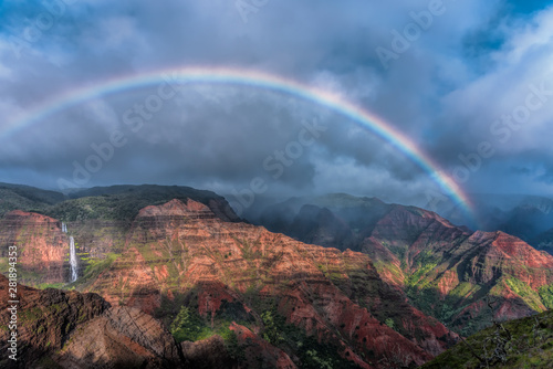 Rainbow over Waimea Canyon, Kauai, Hawaii USA