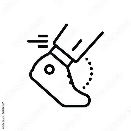 Black line icon for pace