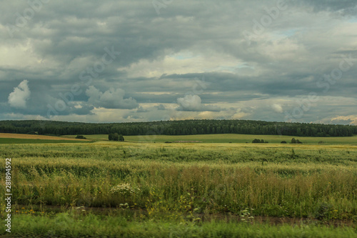 field and blue sky