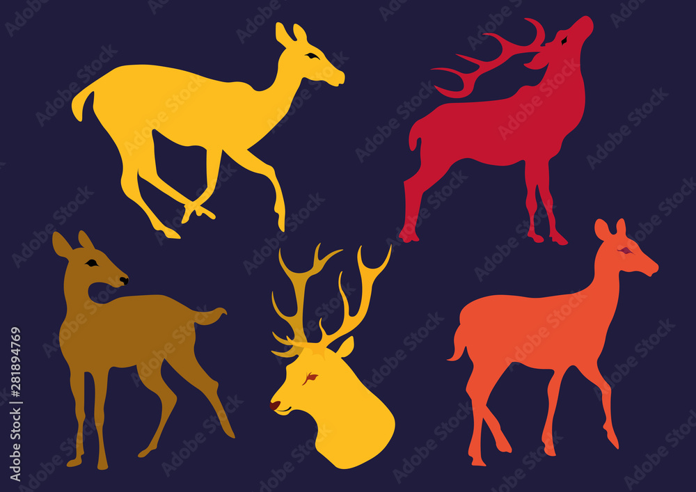 deer silhouette modern