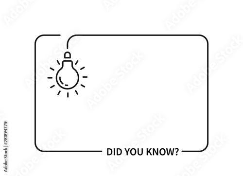 did you know with hanging bulb.