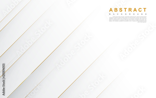 Modern abstract light silver background vector. Elegant concept design with golden line.