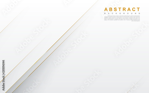 Modern abstract light silver background vector. Elegant concept design with golden line.