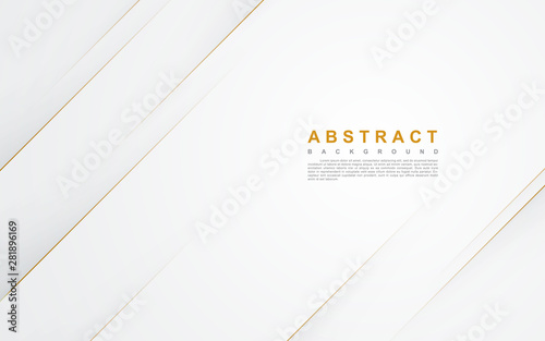 Modern abstract light silver background vector. Elegant concept design with golden line.