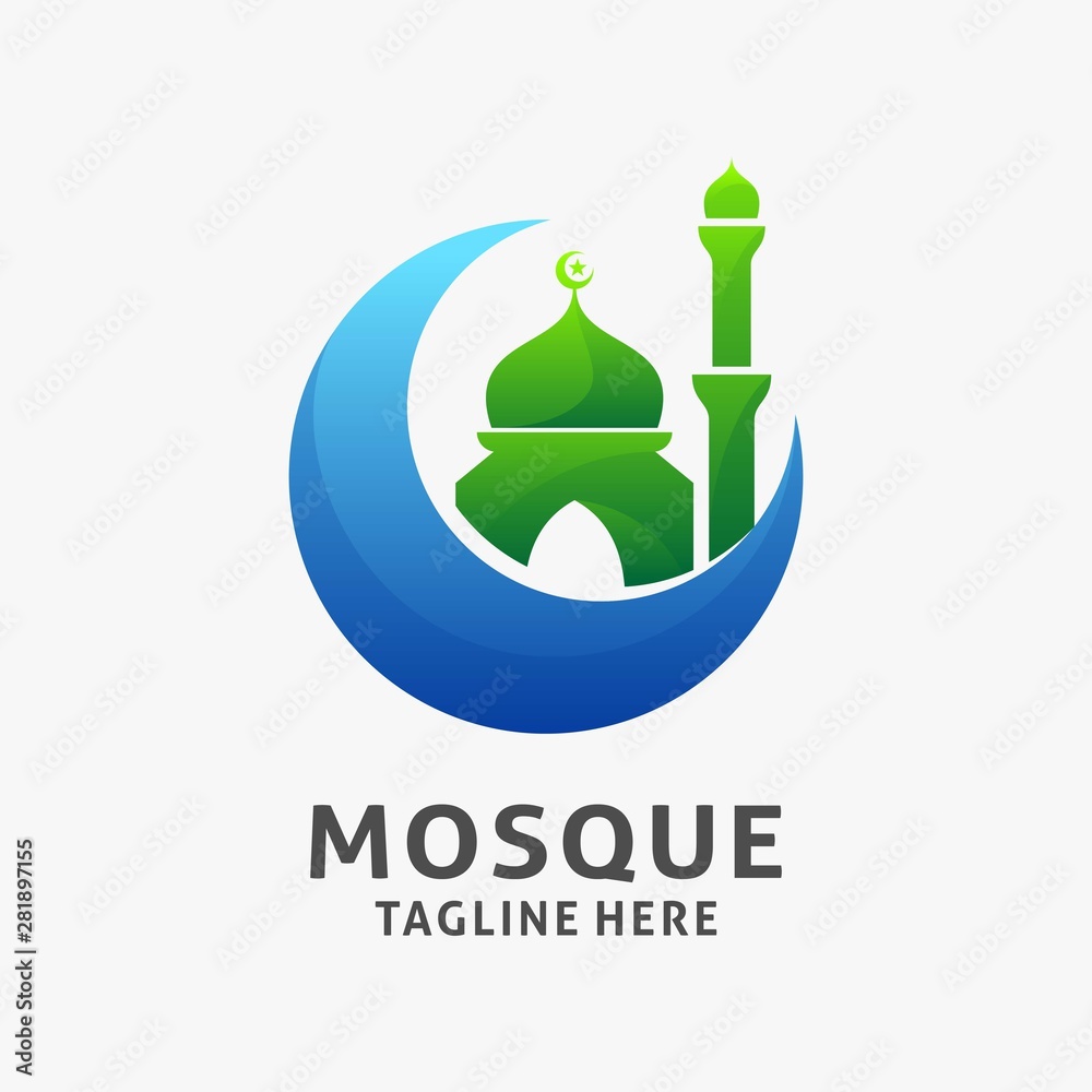 Islamic mosque logo design Islamic mosque logo design