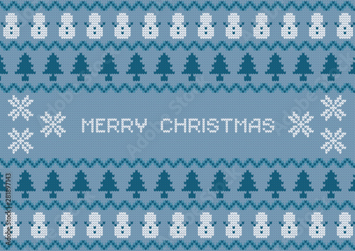 ノルディック柄のクリスマス背景